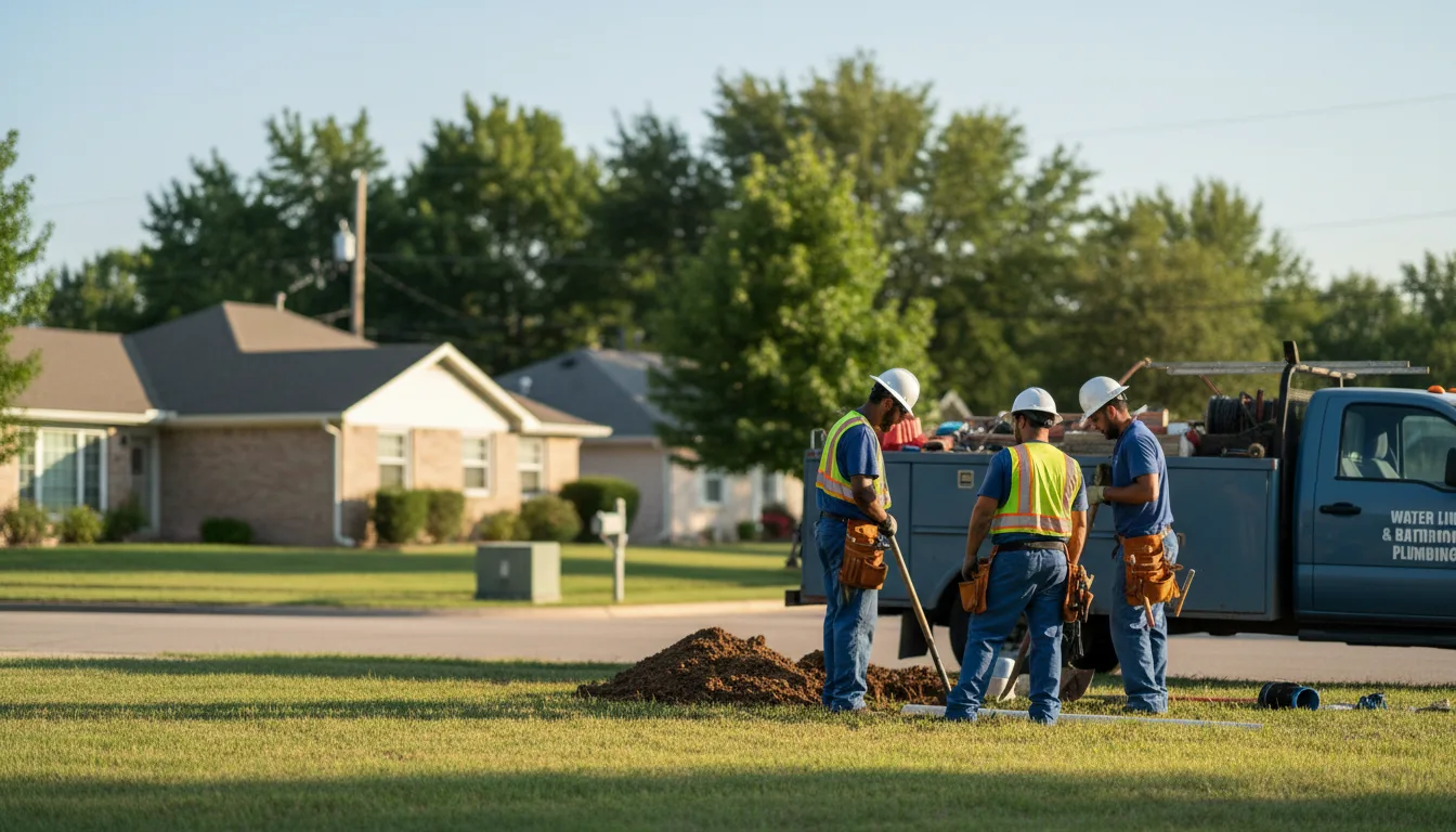 Residential water line and bathroom plumbing service in Kerby, OR